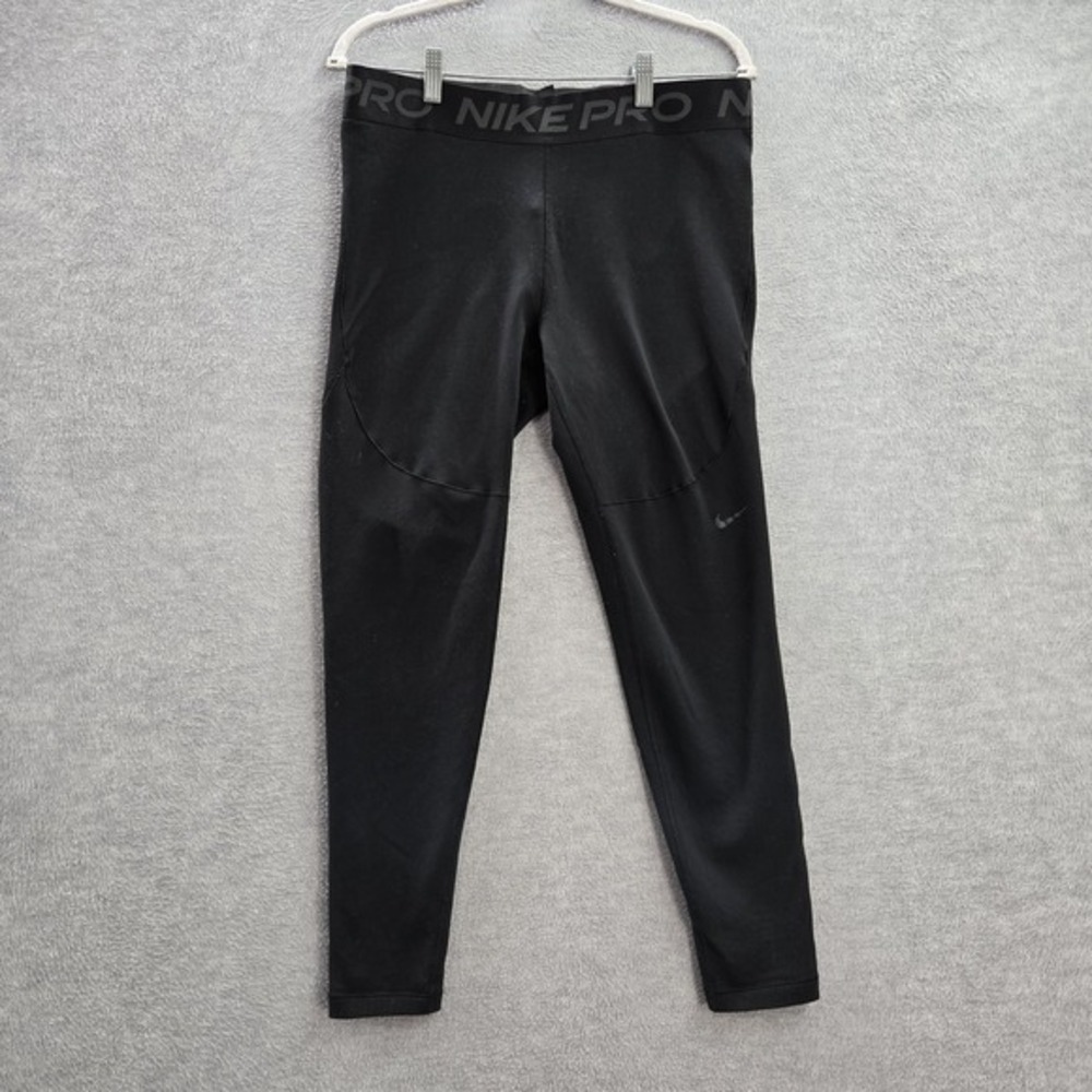 Nike Women Activewear Pants XL Black Nike Pro Performanceâ Legging Logo Swoosh
